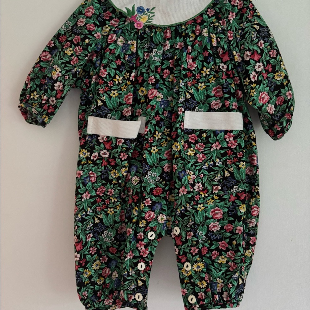 Vintage Dark Floral Jumpsuit